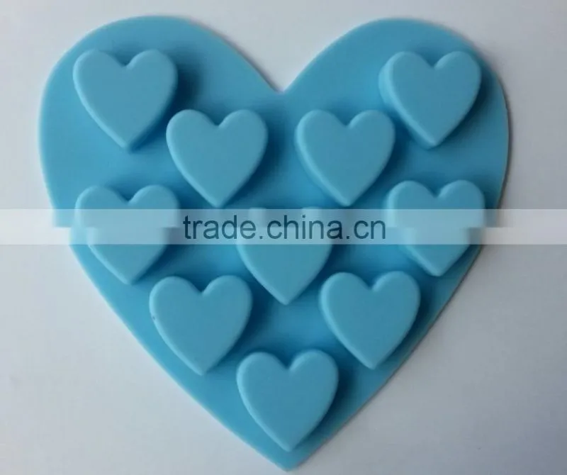 high quality heart shape silicone ice cube tray