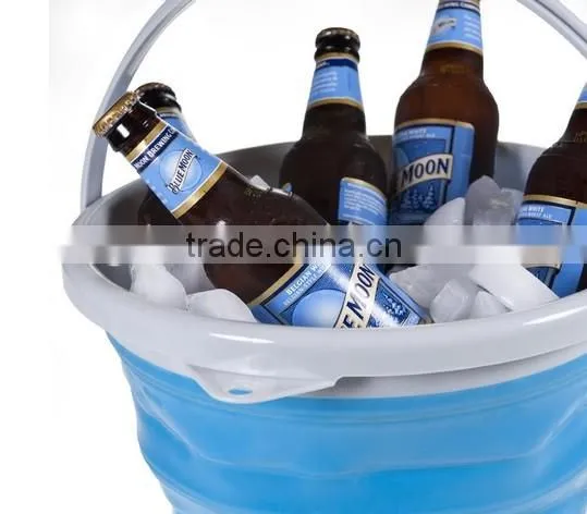 Promotion Colorful Plastic Foldable Ice Bucket