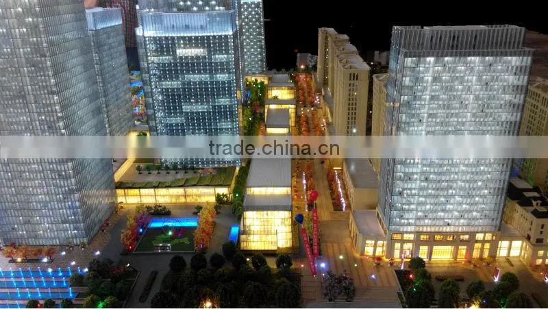 Miniature building scale model with lighting system for exhibition/customize miniature model making