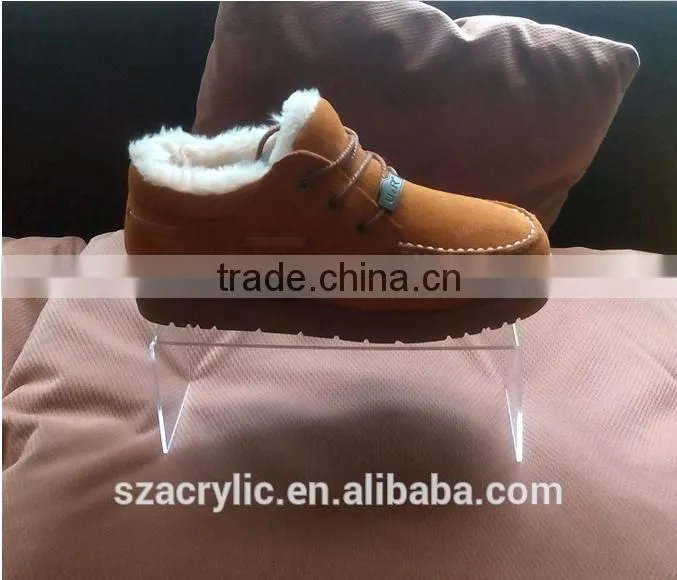 Acrylic U shape shoe display stand shoe display rack