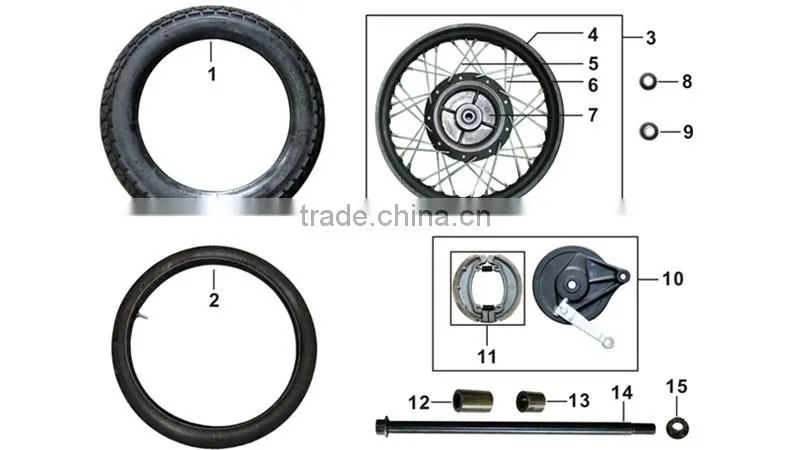 Motorcycle hot sale parts motorcyle wheel tyre and inner tube