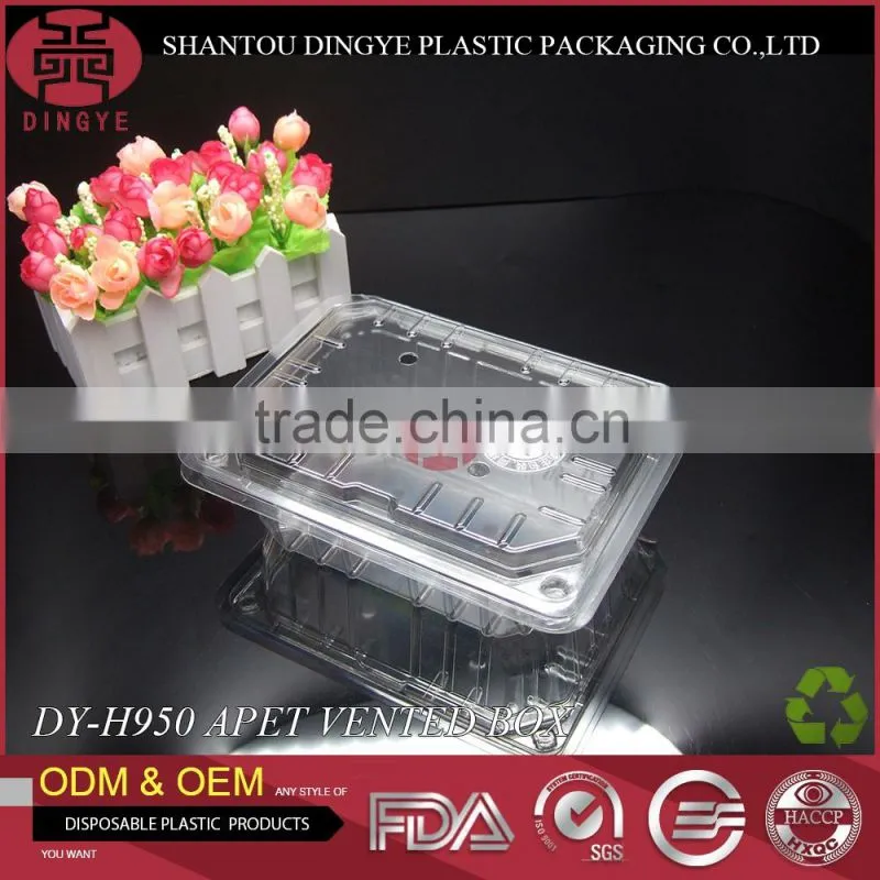 Custom APET Plastic Food Container with Lid Frozen Food Box Packaging XS-CYJ-001