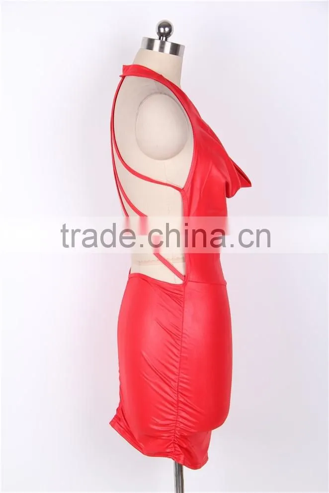 Black Salem Witch Leather Sex Dress