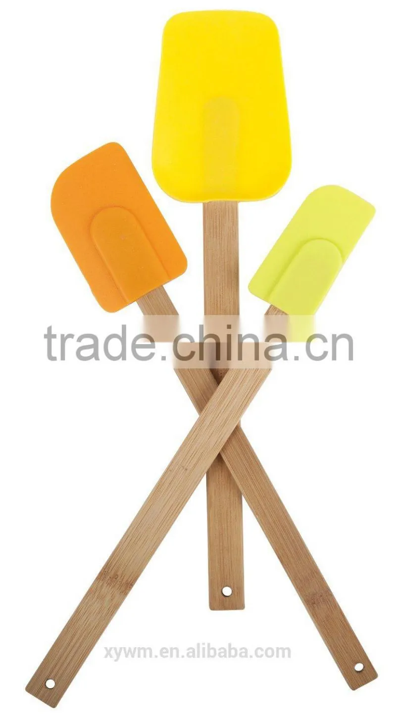 Paris Bamboo Silicone 3-Piece Utensil Set