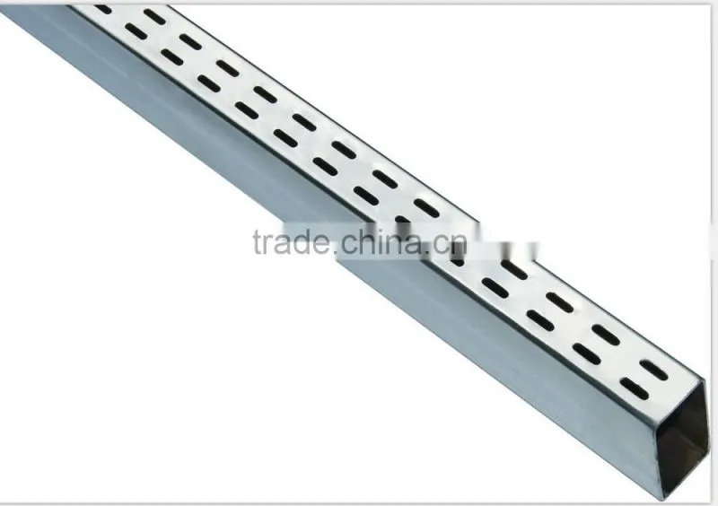 Square pipe metal slotted c channel