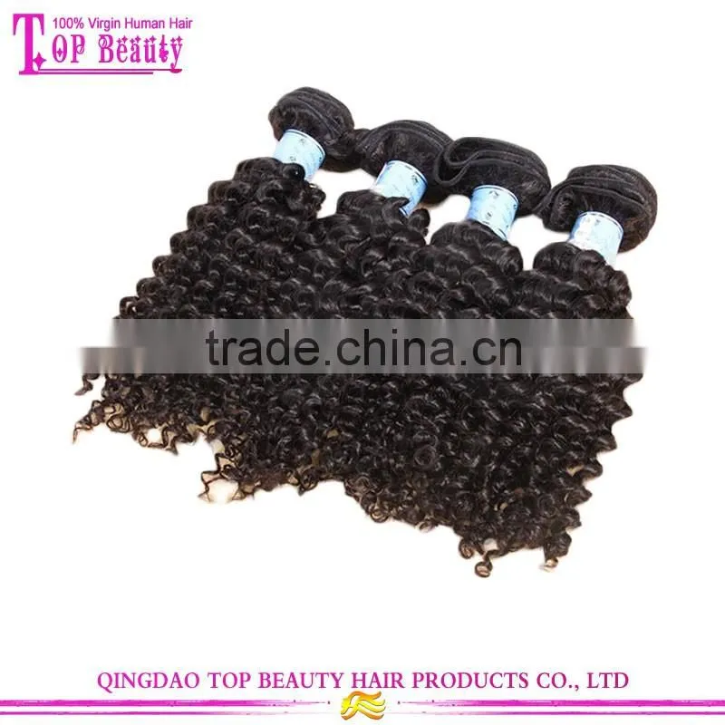 Unprocessed soft touch 12 inches virgin chinese human hair weave 6a natural color chinese kinky curly hair