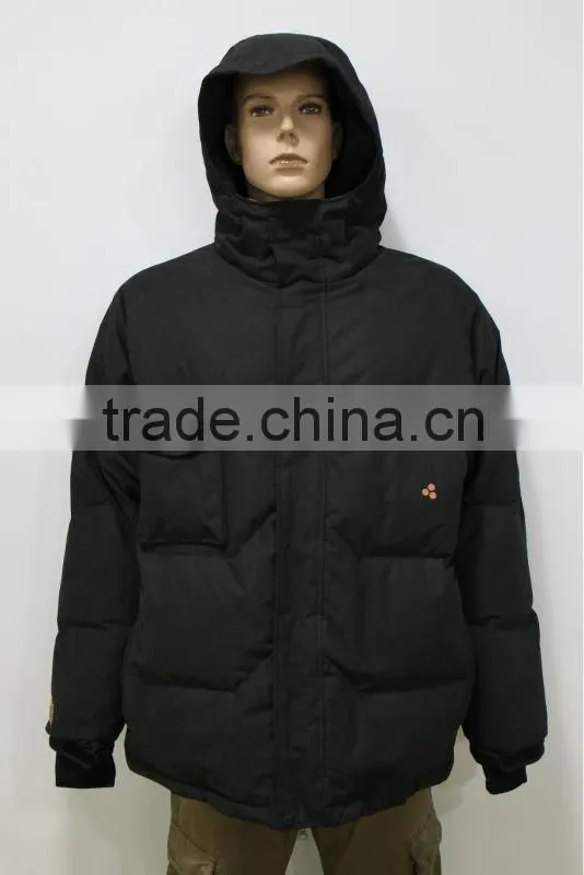 Men High Quality Long Sleeve Black Winter Jacket