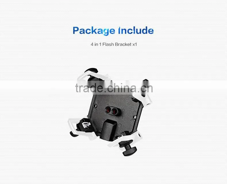 New released HPUSN 4 in 1 Triple Mount Adapter speedlite speedlight flash umbrella holder Light Stand Bracket