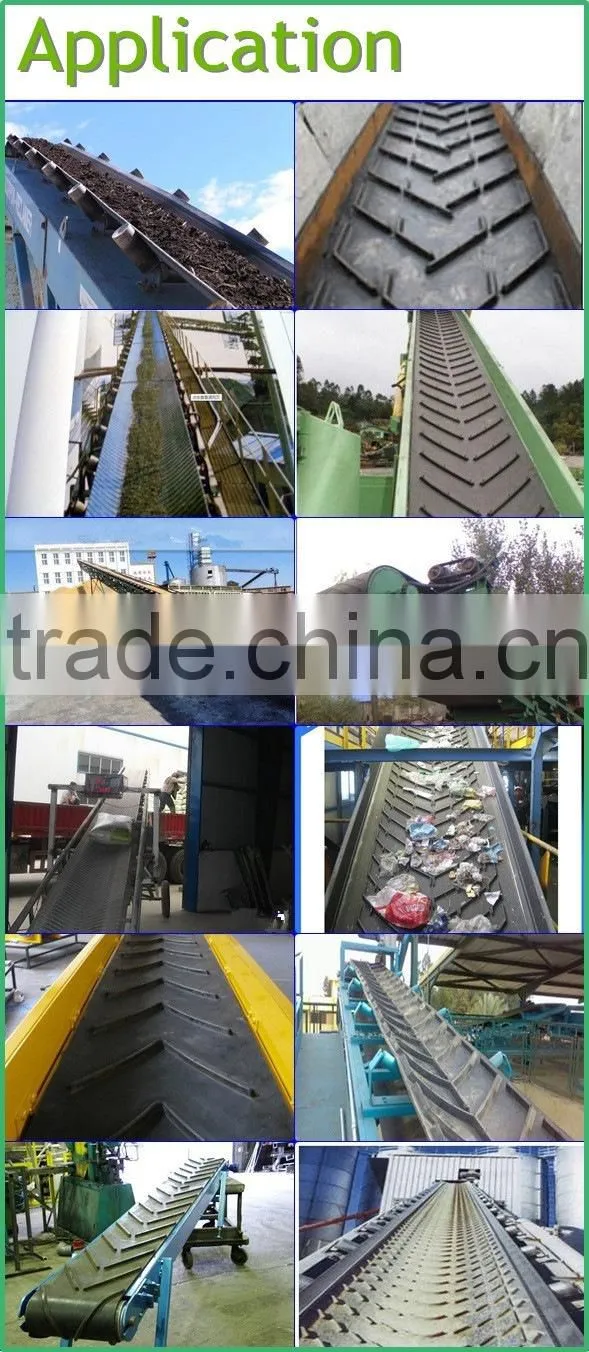 chevron V rubber conveyor belt