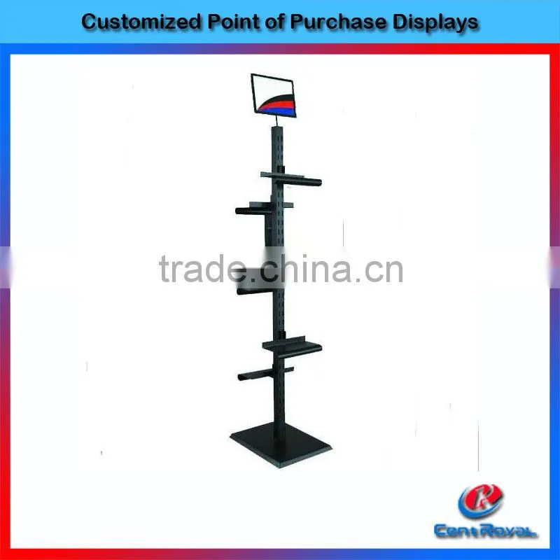 Wholesale strong slatwall metal shoe shelf