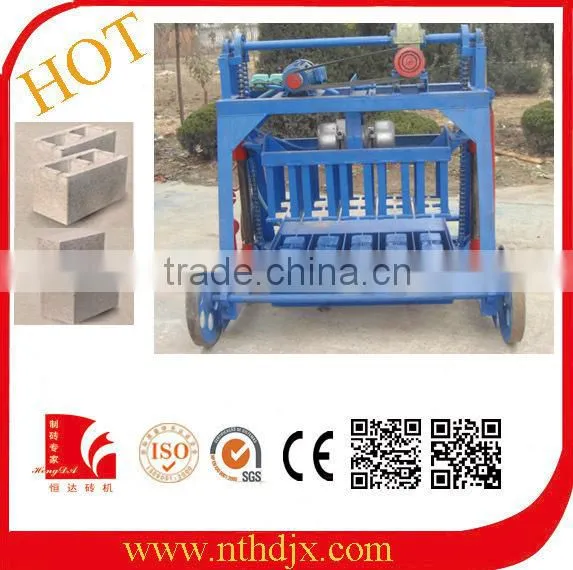 Manual movable concrete hollow block making machine/concrete block maker