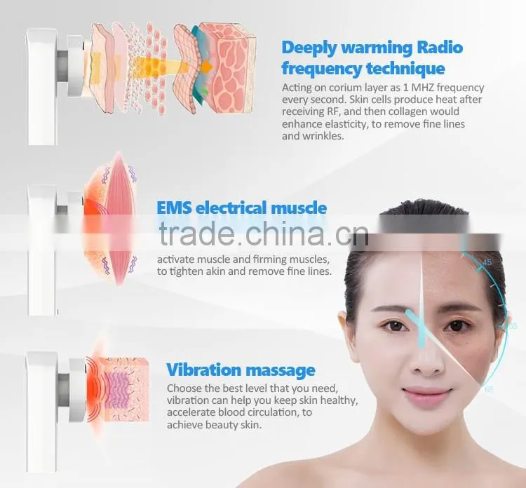 EMS + Vibration+RF Facial Beauty Device