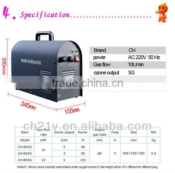 Hot! 2g ceramic ozone generator for drinking water