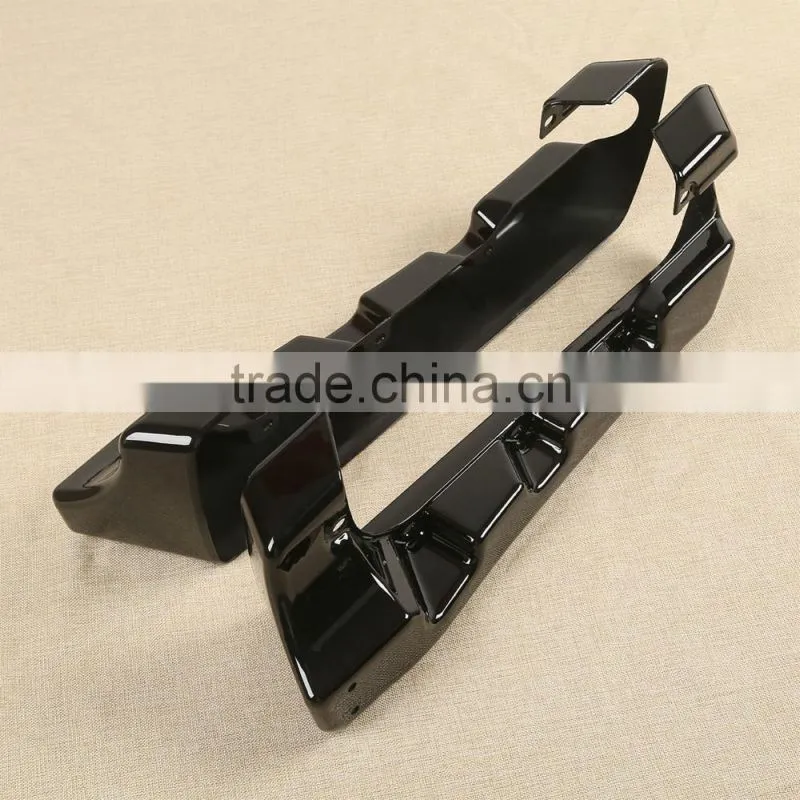 Black Double Saddle Bag Extensions For 2014-17 Touring FLH/FLT Road King