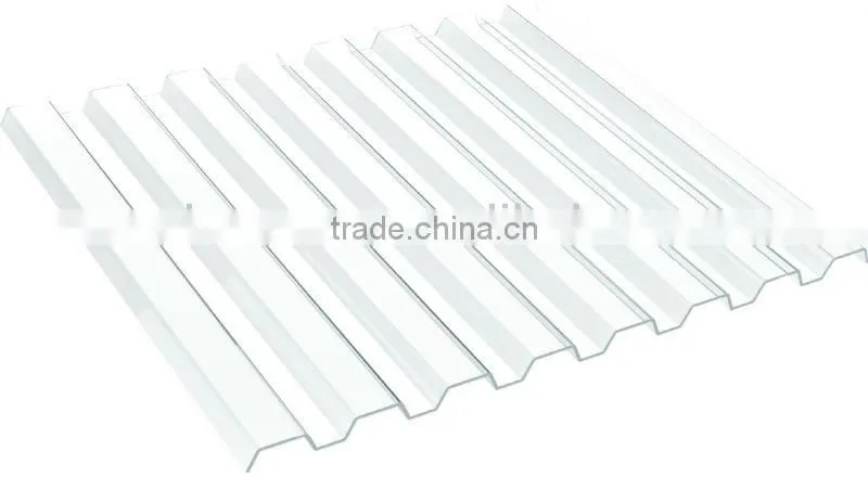 UV Resistant Transparent Solid Corrugated Polycarbonate Sheets (Valuview Clear series)
