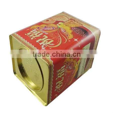 rectangular biscuit cookies tin box
