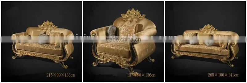 Elegant Emerald Green Living Room Sofa, Noble Solid Wood Carved 3+2+1 Sofa Set, British Royal Furniture