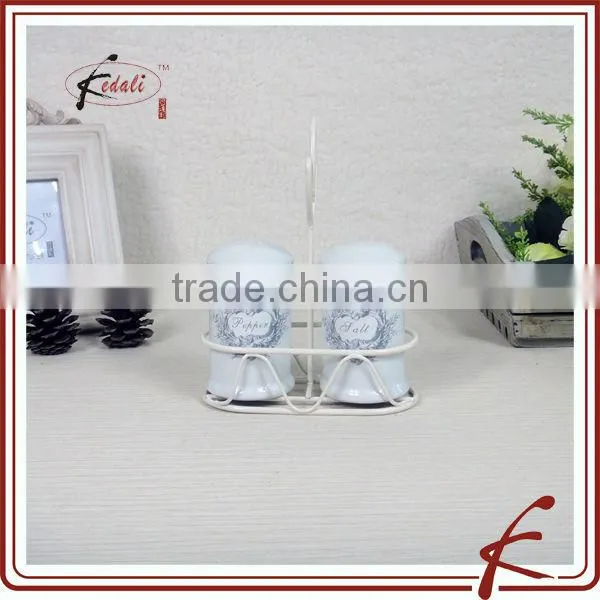 ceramic bird design salt pepper pots with handgrip