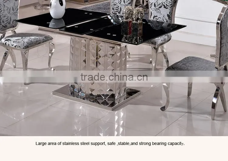 New Model Furniture Folding Extendable Glass Dining Table TH391
