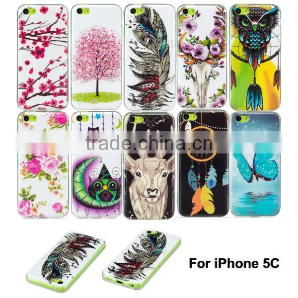 Hot Sale IMD Luminous Protective TPU Phone Case For iPhone 5C