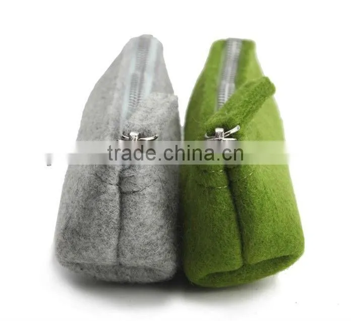 Wool felt pencil pouch, zipper wool felt pencile box, woll felt pencil bag shijiazhuang manufacturer