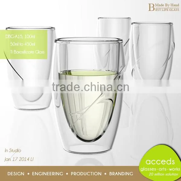 Heat-Resistant Custom New Funky Pyrex Clear Glass Water Mug