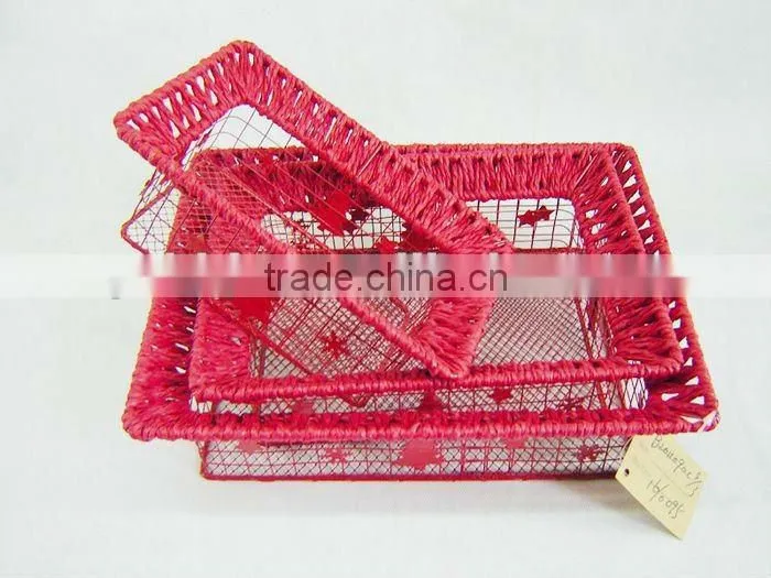 Set of three Xmas storage basket