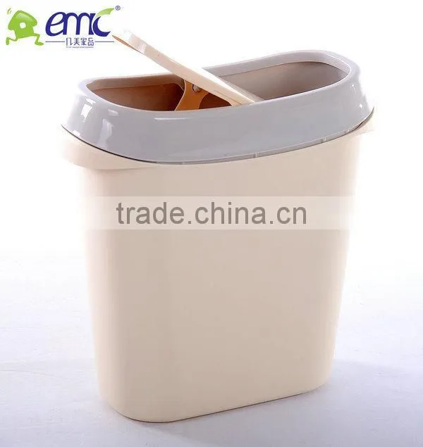 Hot selling plastic dustbin, table dustbin with flip lid