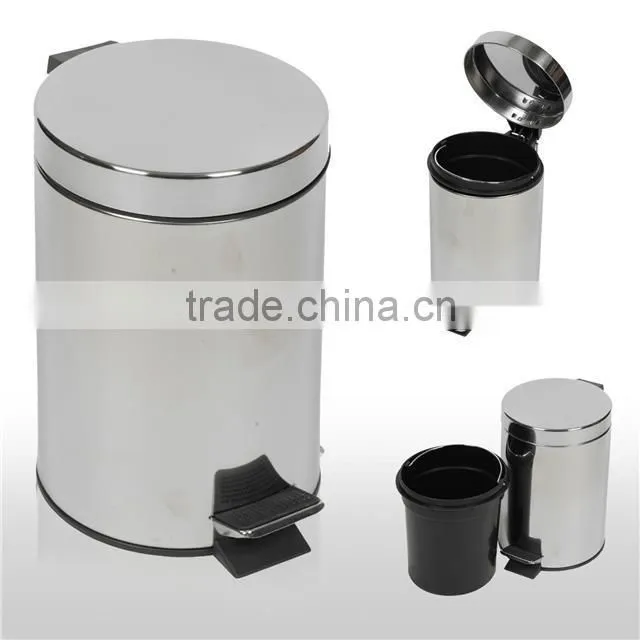 5 Liter/1.3 Gallon Round Step Color Trash Can