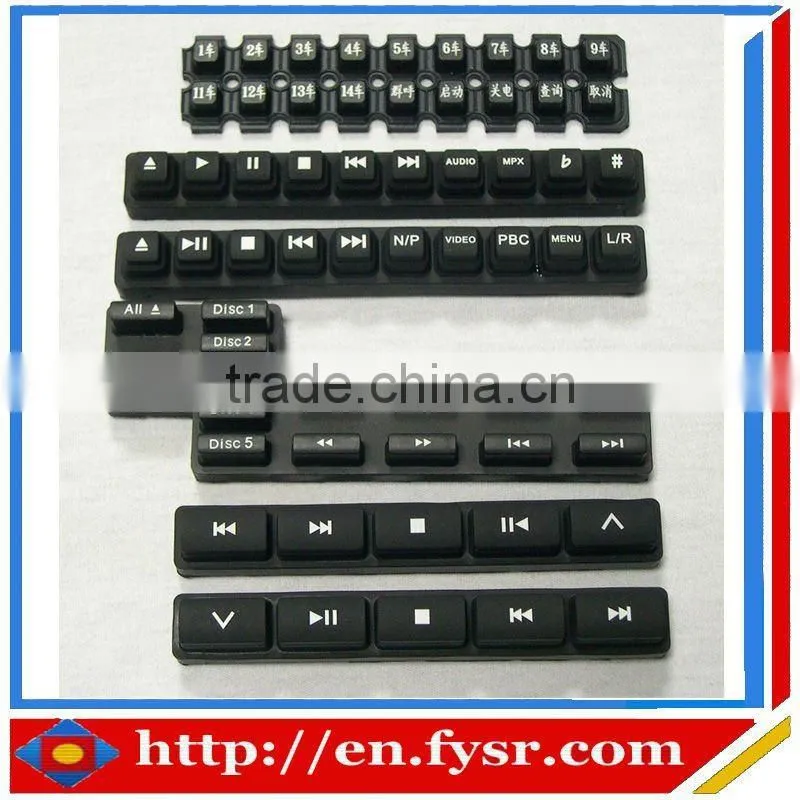 High quality membrane silicone rubber press keypad with carbon pills