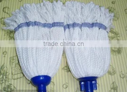 cotton/microfiber mop head with plastic socket