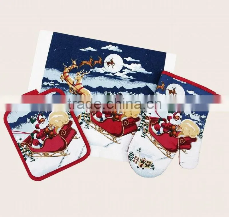 Christmas gifts Kichen Textlie Sets Apron sets Oven Glove sets Tea Towel Sets