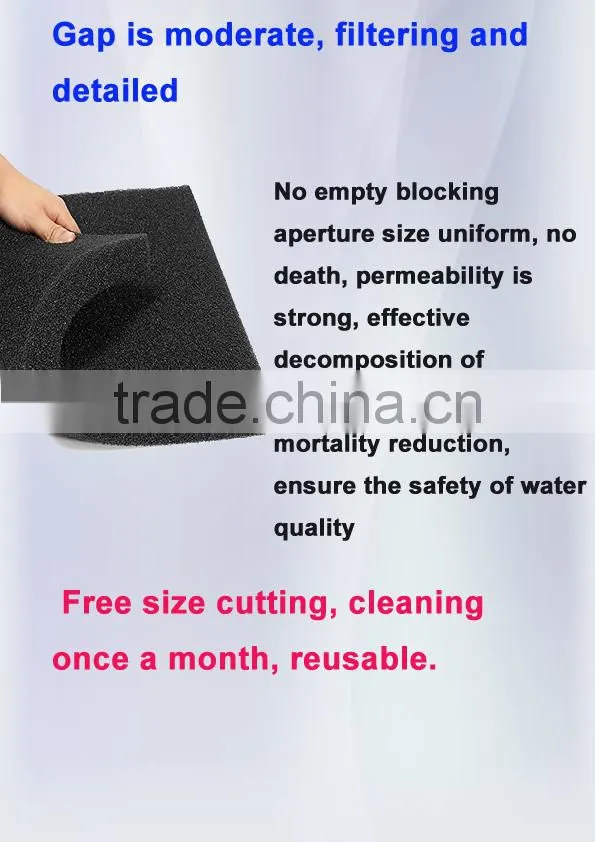 china manufacturer 15 ppi polyurethane foam filter aquarium