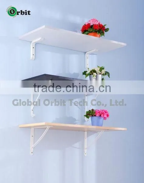 High Quality Industrial Style DIY Metal Book Wooden Wall Shelf