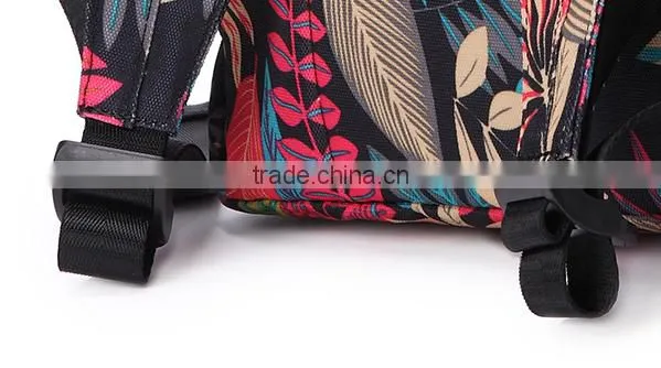 fashion outdoor waterproof nylon printed backpack 2016