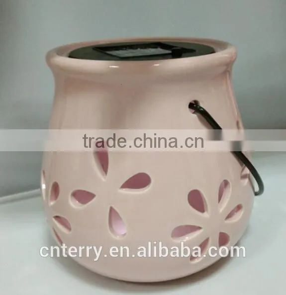 2015 newly launched Ceramic solar petals lamp