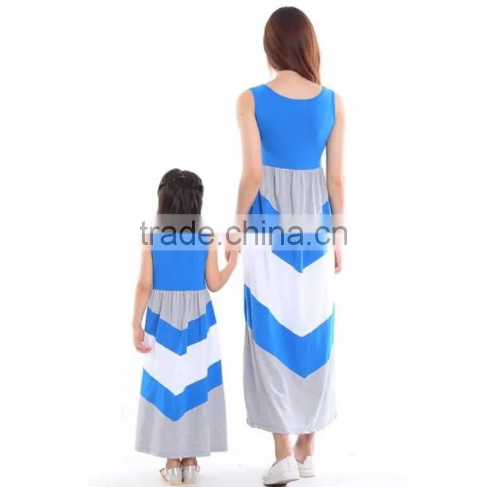 Chevron Strip Mommy And Me Maxi Dress 2016