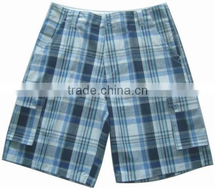 HOT-SELLING MENS CHECK BERMUDA STOCKS BU-011A