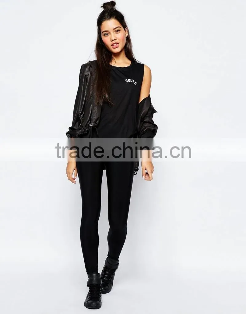 Ladies Sleeveless Crew Neck Private Party Fitness Tank Top