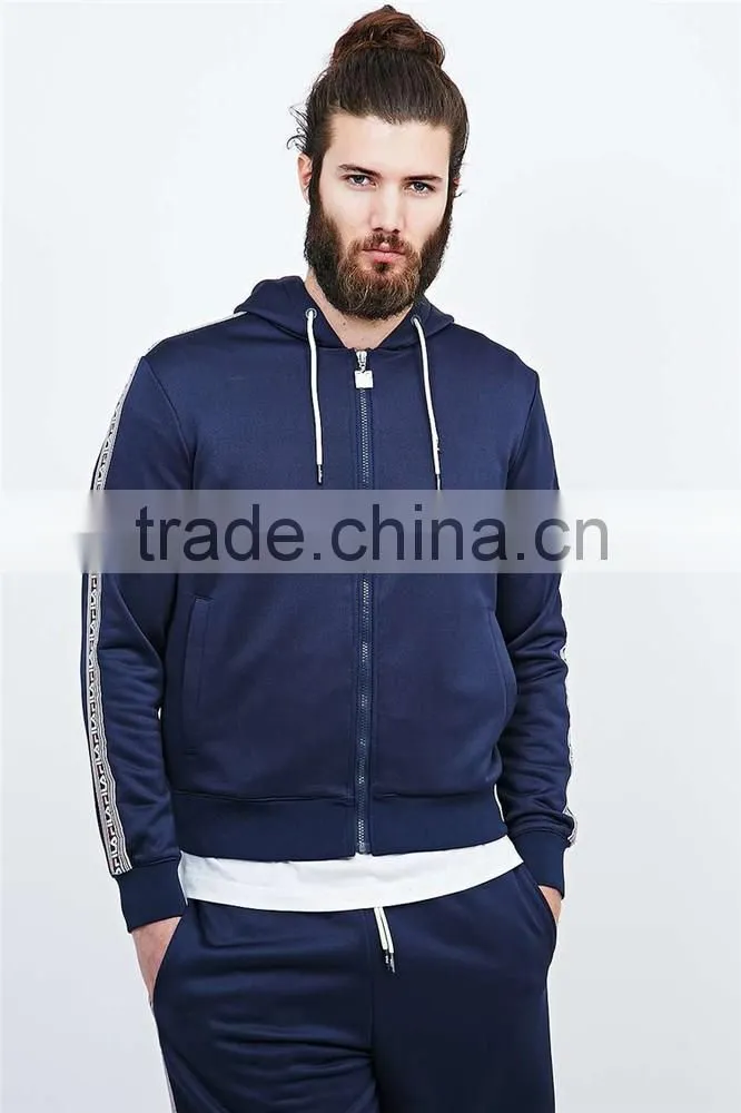Short fitness hoodie for men lightweight cotton full zip mask hoodie