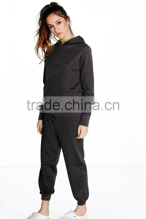 women plain hoody set blank tracksuit women sportswear