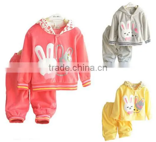 Latest Fashion Winter Child Garment Warm Kids Children Camping Play Clothes Set