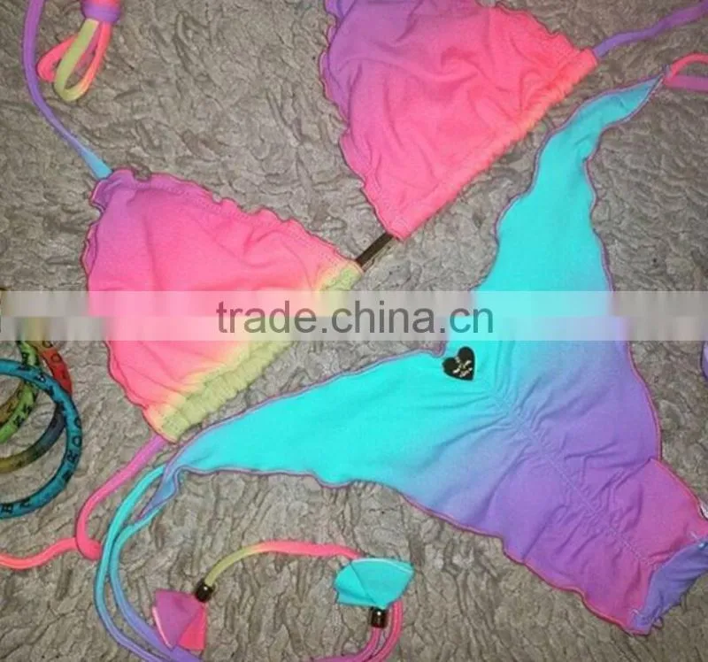 M740 D.Y fashion 2016 ladies women colorful bikini swimwear beachwear