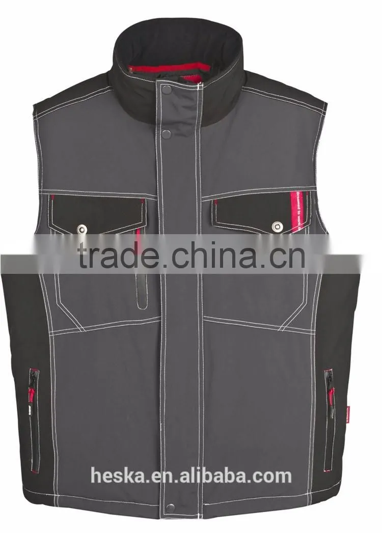 Mens winter padded bodywarmer designer waistcoat and safety vest