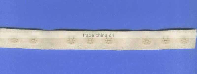 Colored Plastic Snap Button Tape for Garment, Polyester Tape, Press Snap Button
