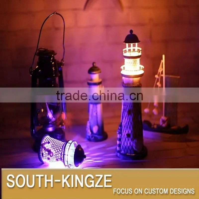 LED Lightable Iron Metal Lighting Tower Desktop Decoration