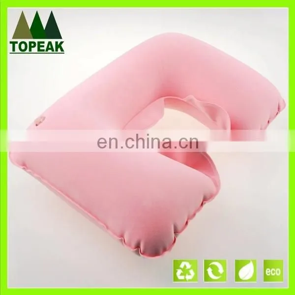 Lowest Price Comfortable Soft Inflatable U-shape Pillow colorful PVC Travel neck pillow