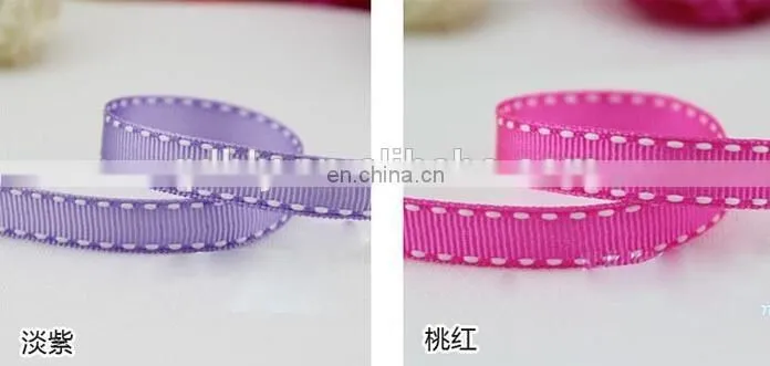 various colours 1cm saddle stitch grosgrain ribbon