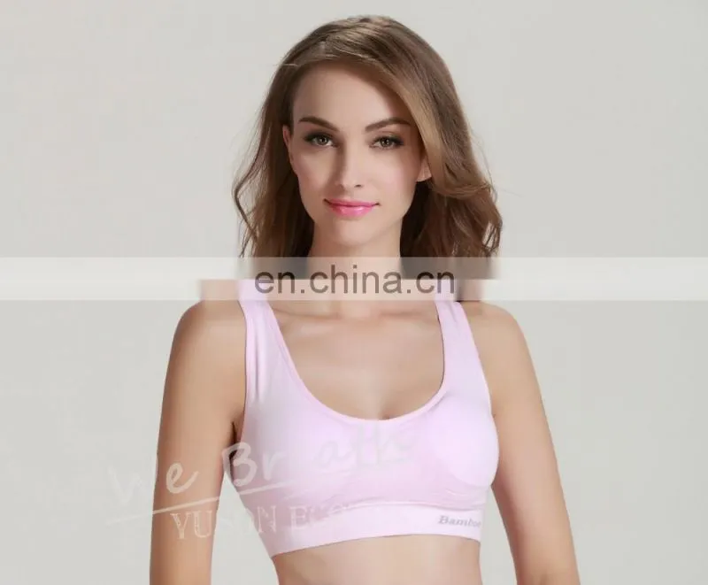 YUSON Seamless Bamboo Fiber Sports Bra One-piece Yoga Top