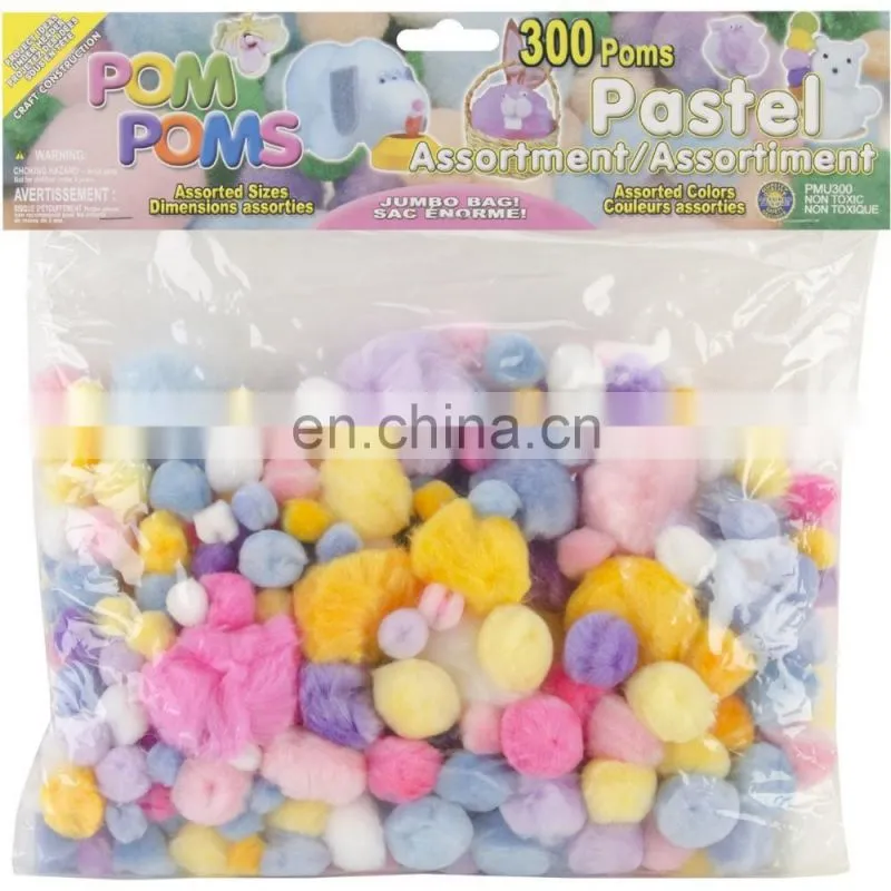 DIY Craft Making Assorted Pom Poms